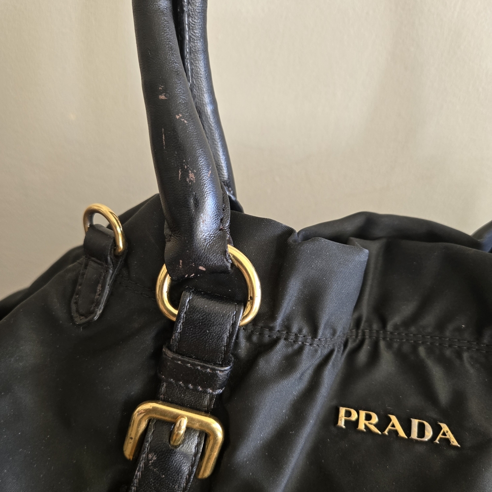 Prada Hobo Black Women's Bag Authentic - Picture 10 of 16